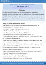 Đề thi giữa kì 1 Sinh 10 Kết nối tri thức - Đề số 11